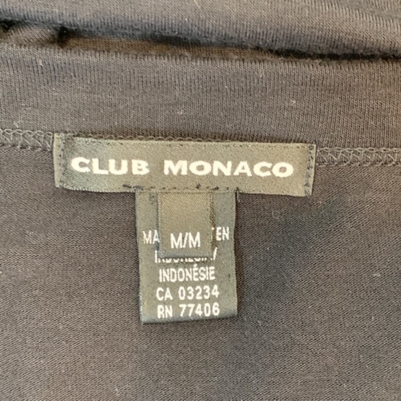 Club Monaco Black Deep V-Neck Top - Picture 4 of 5